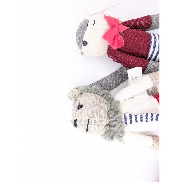 2017 Target Fable Binned Lion And Squirrel Ornaments Plush Set Of 2 Around 7" - Picture 11 of 12